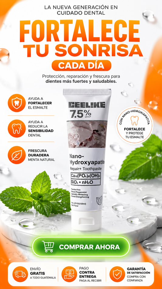 CEELIKE - 🦷 Pasta Dental Nano-Hidroxiapatita 7.5% ✨ Esmalte Fuerte, Sin Sensibilidad
