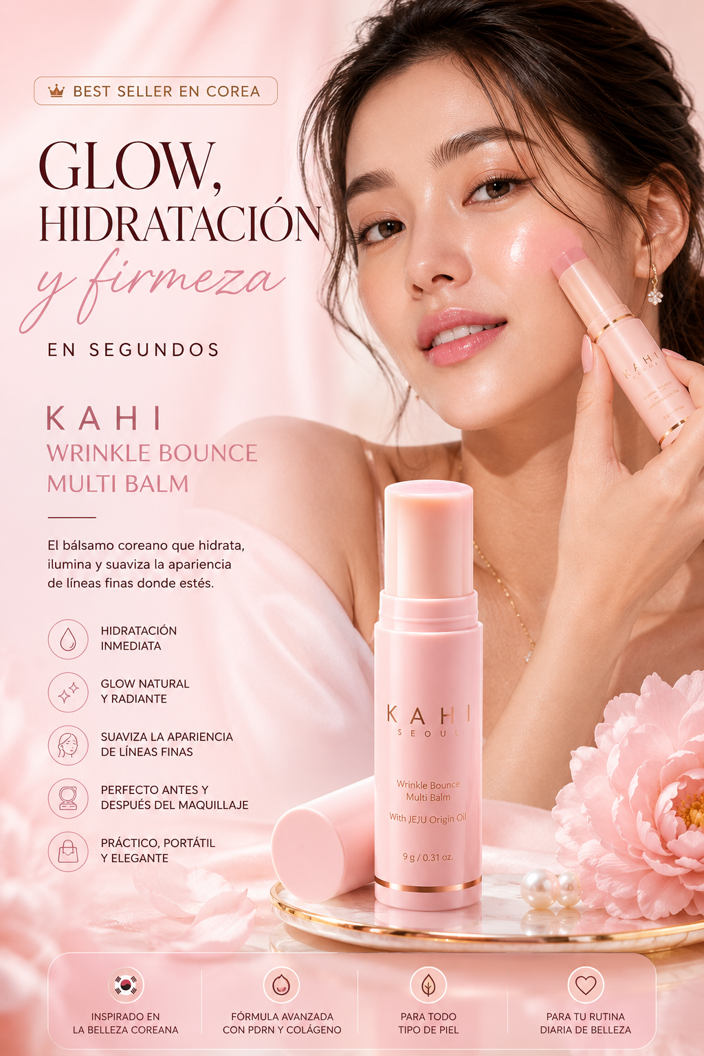 ✨ KAHI WRINKLE BOUNCE MULTI BALM ✨ 🌸 El Bálsamo Coreano que Devuelve el Glow Natural a Tu Piel 🌸 🚚 Envío Gratis a Toda Guatemala 🇬🇹 | 💵 Pago Contra Entrega