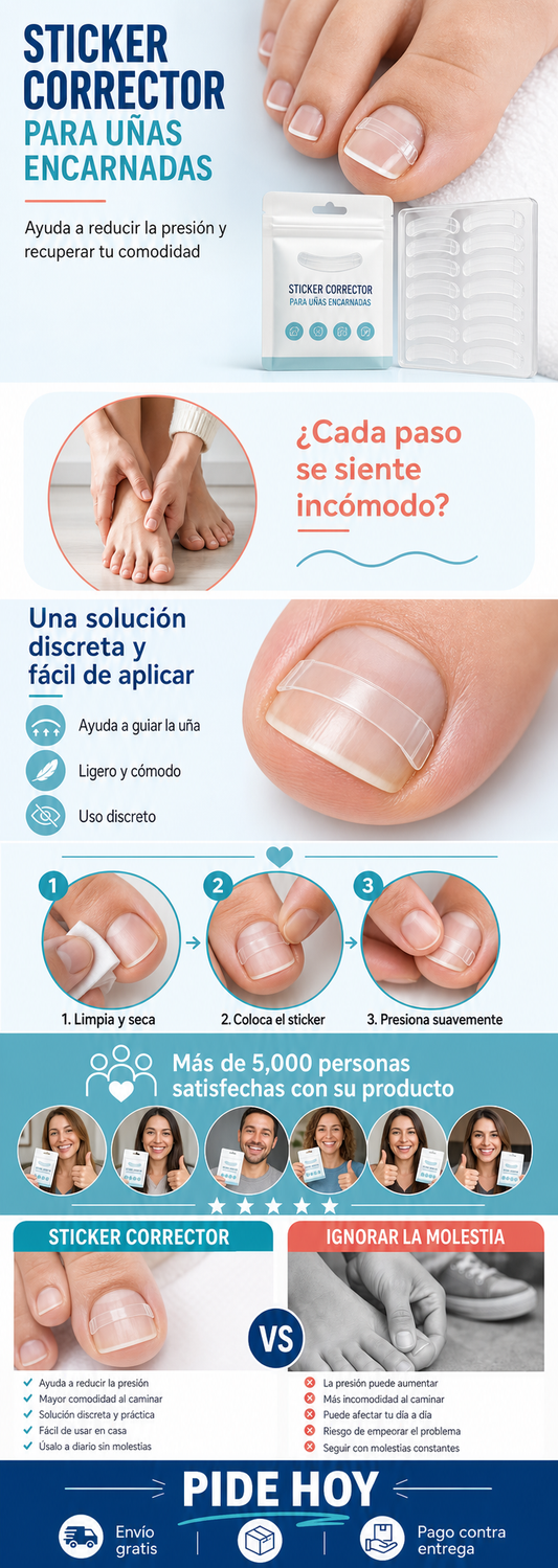 Sticker Corrector para Uñas Encarnadas